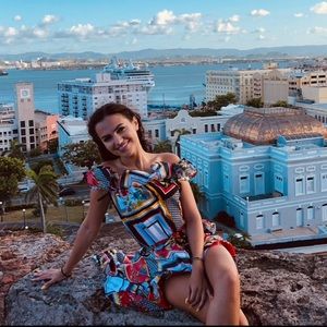 Printed Romper Dress